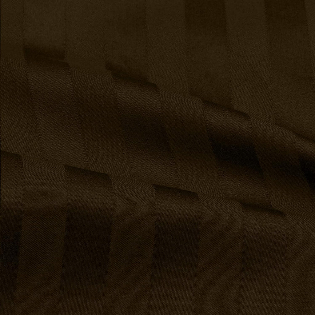 Breathable Luxury Bedding ! 800 Thread Count 100% Egyptian Cotton Queen Size 4 Piece Sheet Set Fit 15' Inch to 18' Inch Deep Pocket Stripe. Chocolate