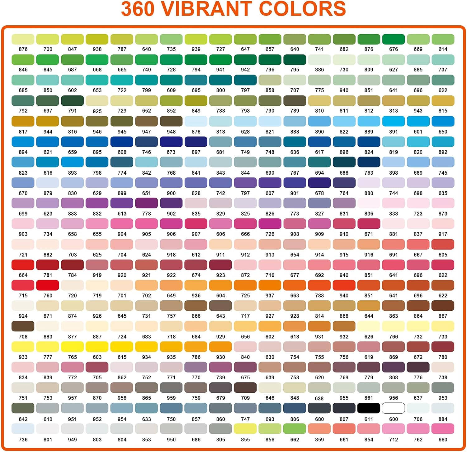 DICEKOO Acrylic Paint Markers 360 Colors, Brush Tip Markers No Bleed with Automatic Ink Control, 30% More Ink, Water-Based Coloring Markers for, Paper, Rocks, Wood, Canvas, Egg, DIY Crafts