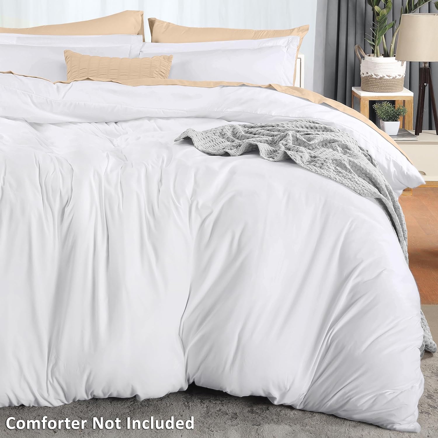 Utopia Bedding Duvet Cover Full Size - 3 Piece with Zipper Closure - 1 Comforter Cover 80X90 Inches & 2 Pillow Shams 20X26 Inches (Pack of 10, White) Comforter Not Included