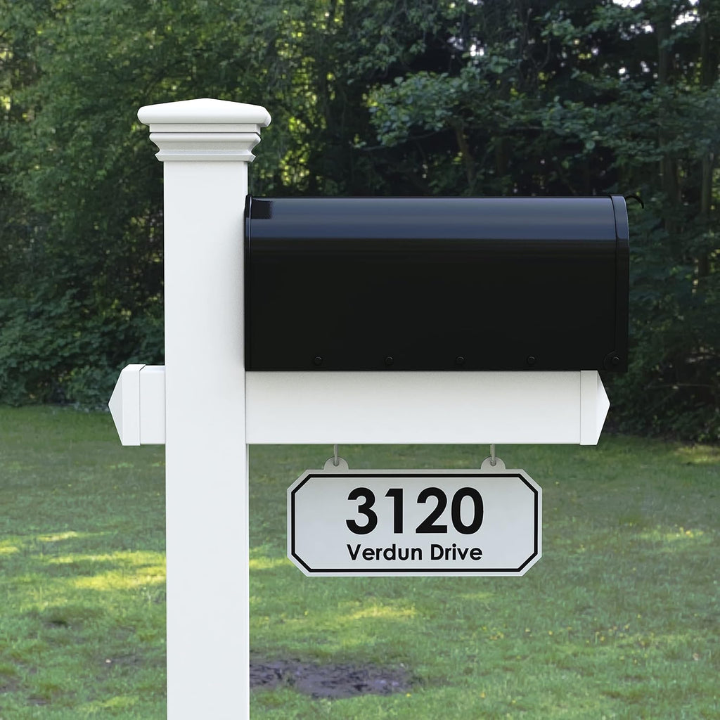 The Madison Vinyl/PVC Mailbox Post - White (Includes Mailbox)