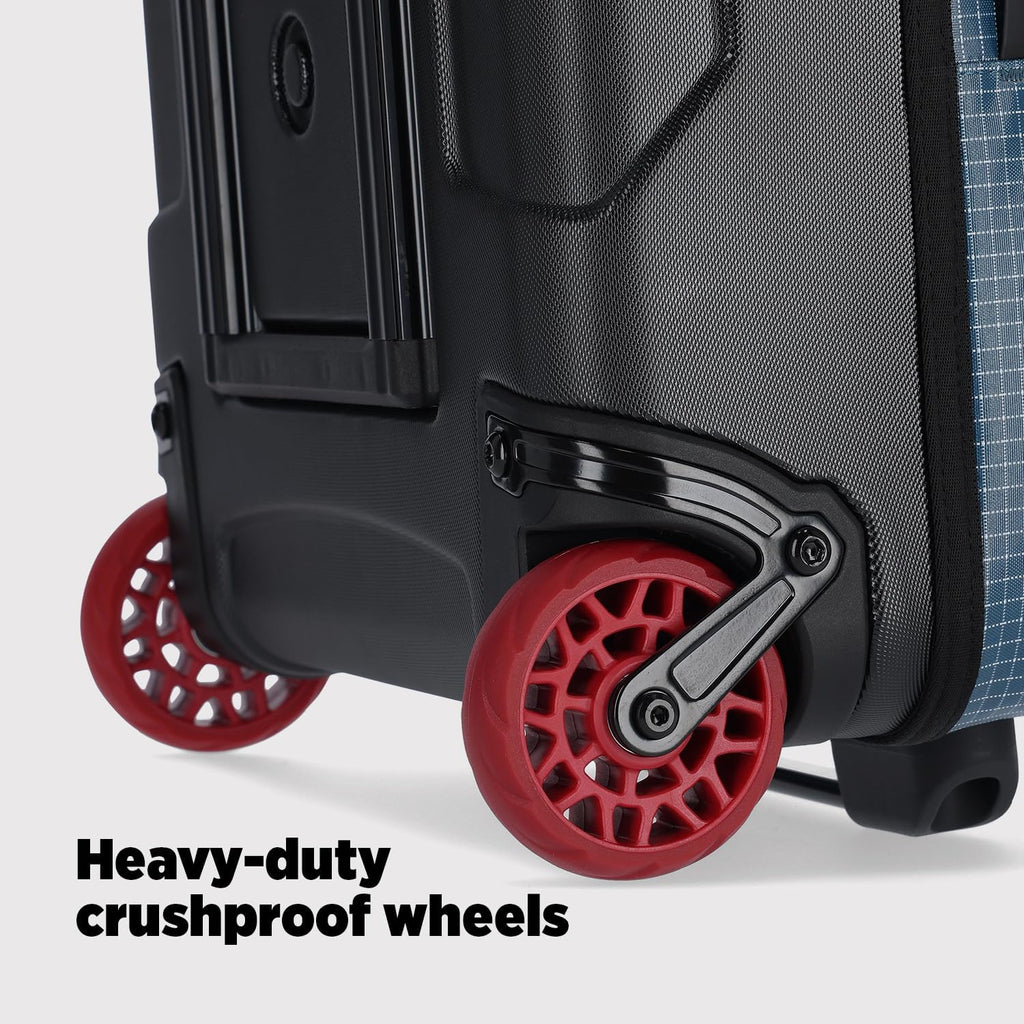 Topo Designs Apex Global Travel Roller Bag, Nylon Ripstop Fabric, Weatherproof Carry-on Rolling Suitcase, Made with 100% Recycled Materials