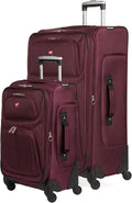 SWISSGEAR Sion Softside Expandable Spinner Luggage Durable Lightweight Travel Suitcase, Merlot, 2-Piece Set (Carry-On/Large)