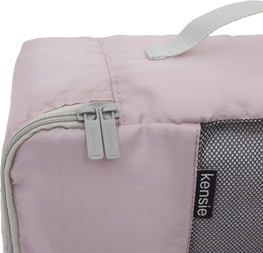 kensie Women's Hillsboro Luggage & Travel Bags Set, Burnished Lilac, 4 Piece Set