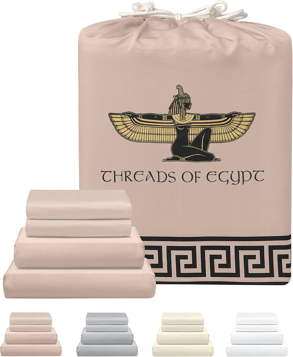 100% Egyptian Cotton Sheets California King Size | 400 Thread Count | CEA Gold Seal Certified | Ultra Soft | Cooling for Hot Sleepers | 18' Deep Pocket | California King Size [Dune]