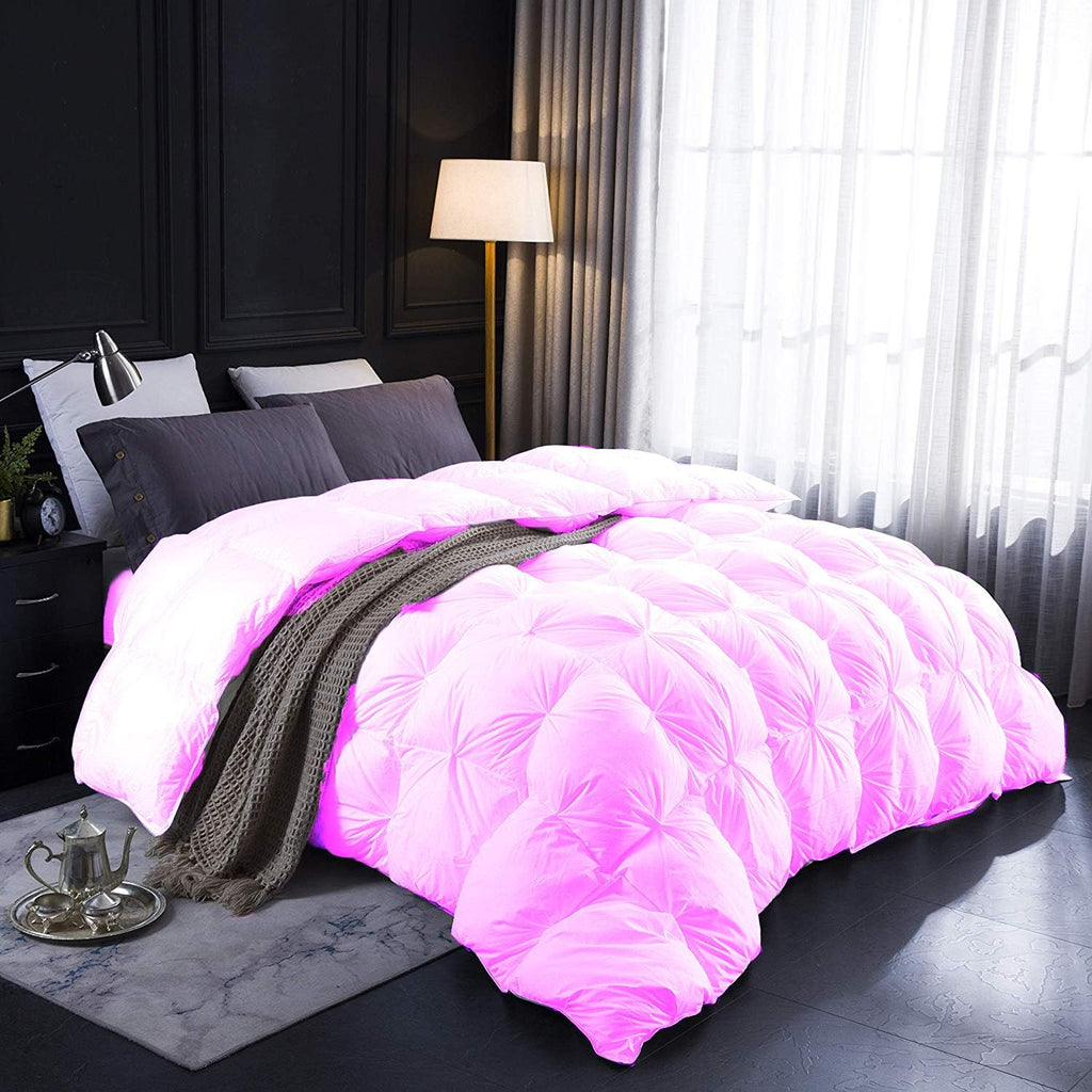 Hotel Style 1600-TC Pinch Pleated Down Comforter Queen Size 88 x 92 Inches 1-Piece All-Season Duvet Insert, 850 GSM Micro Fill with All Side Corner Tabs 100% Egyptian Cotton