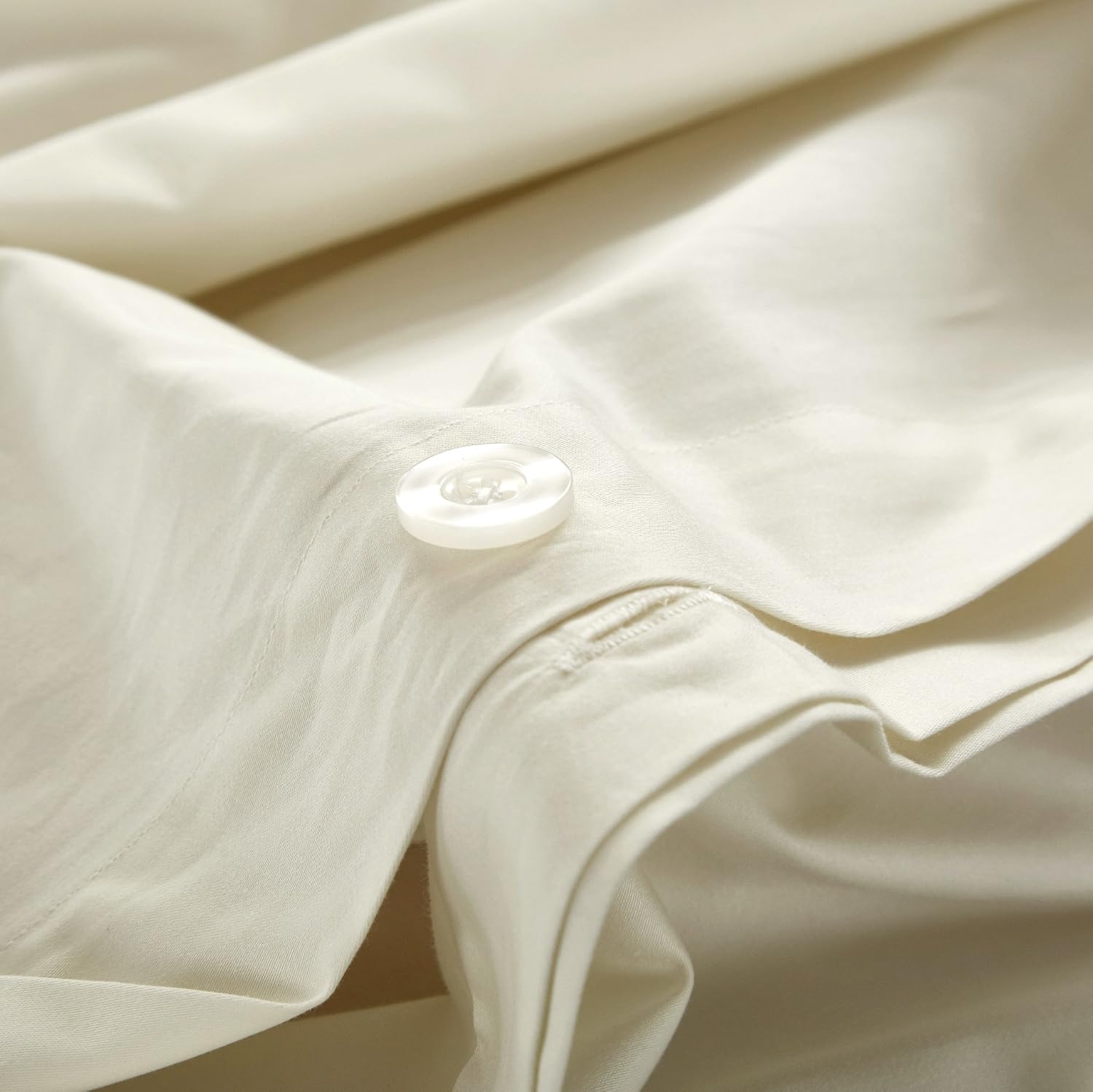 Casabolaj Shading 3 Pieces Duvet Cover Set Do Not Include Filling 100% Egyptian Cotton Sateen Luxury 400 Thread Count-Classic and Contemporary Frame Patchwork Cream/Beige/Champange (King)
