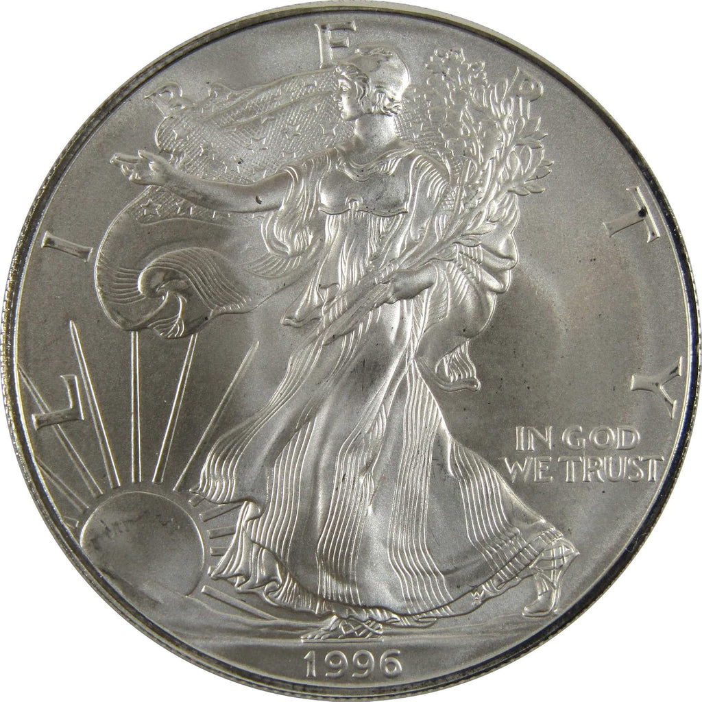 1996 American Silver Eagle Uncirculated Bullion $1 Coin