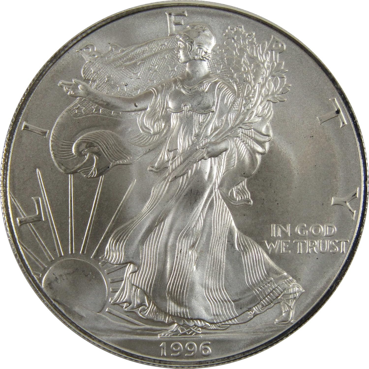 1996 American Silver Eagle Uncirculated Bullion $1 Coin