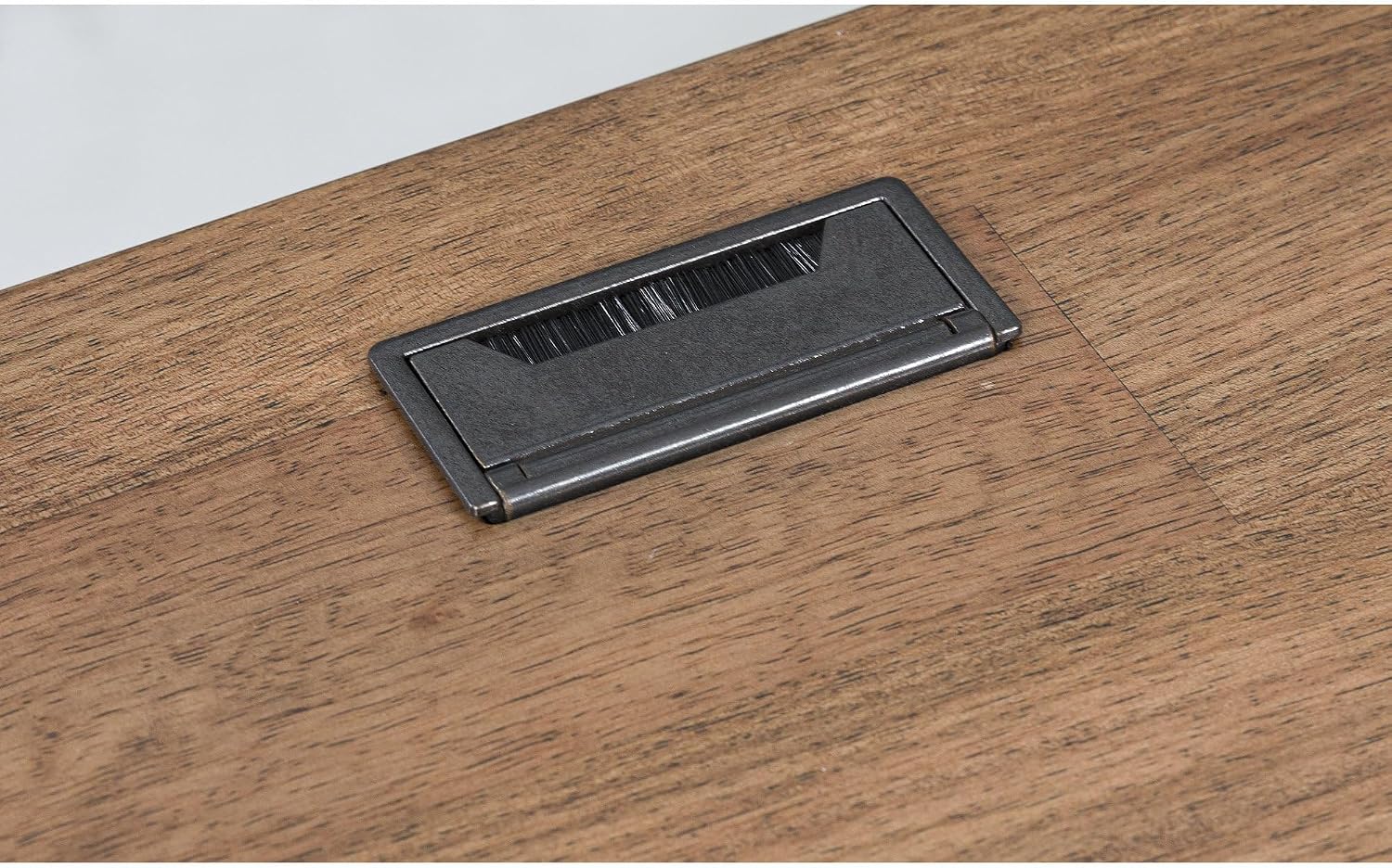 Signature Design by Ashley Wildenauer Casual 3-Drawer Home Office Desk and Return with Drop-Down Keyboard Tray and Cord Management, L-Shaped Desk, Wood, Mango Wood Veneer, Light Brown & Black