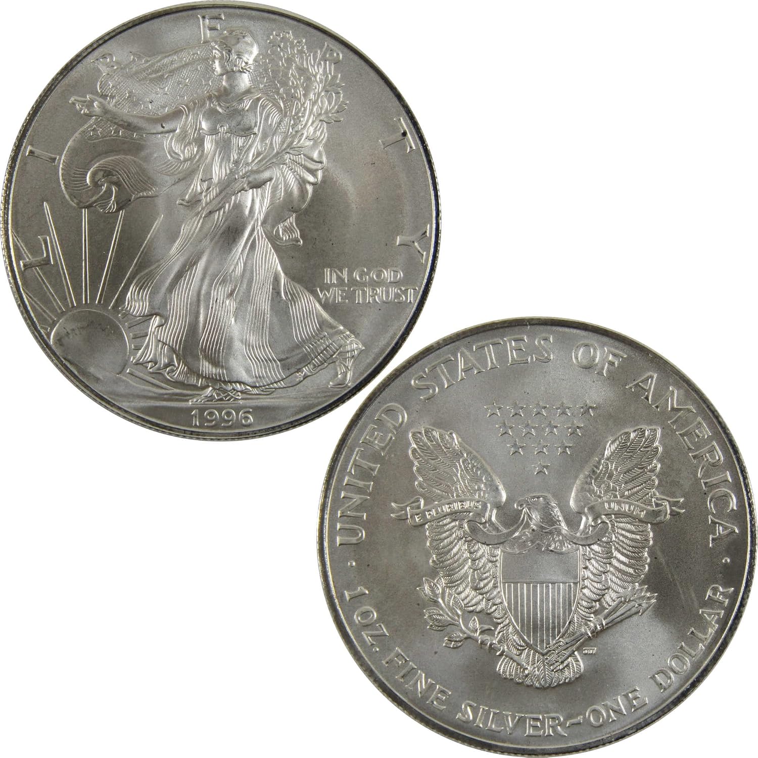 1996 American Silver Eagle Uncirculated Bullion $1 Coin