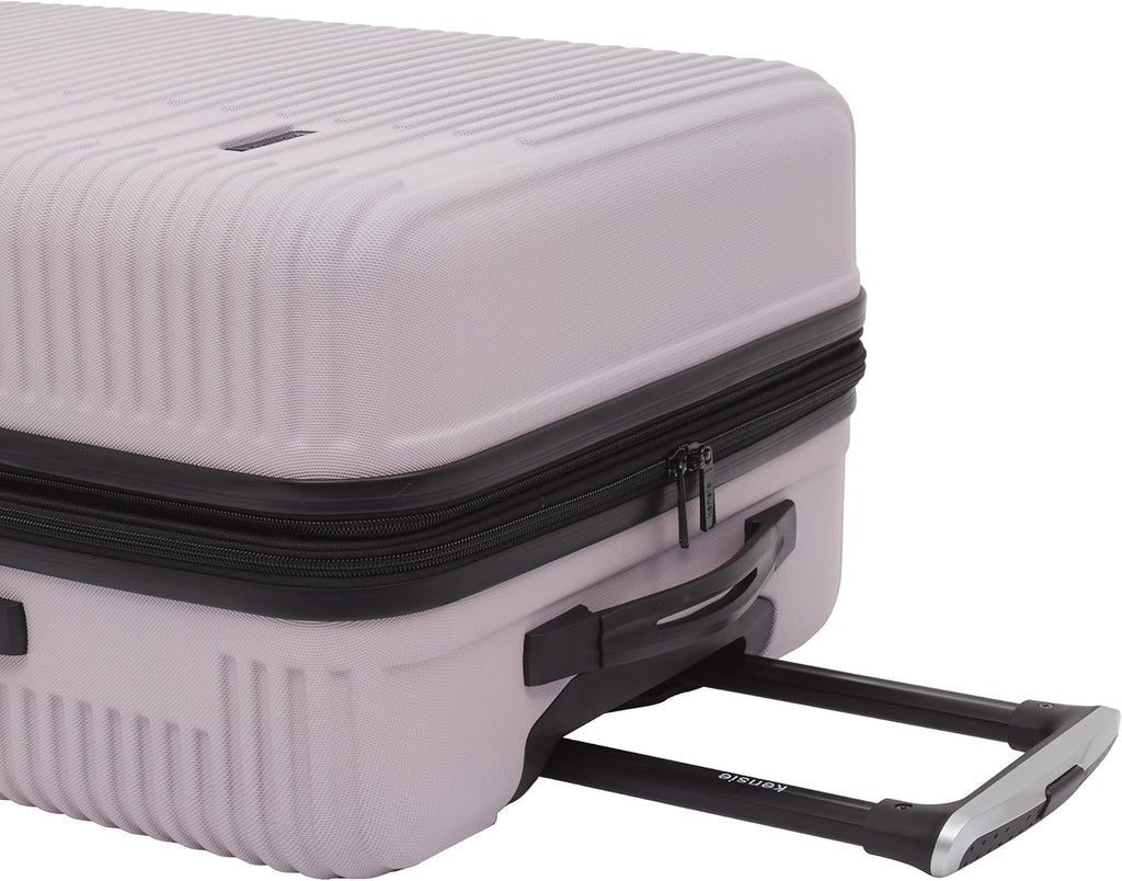 kensie Women's Hillsboro Luggage & Travel Bags Set, Burnished Lilac, 4 Piece Set