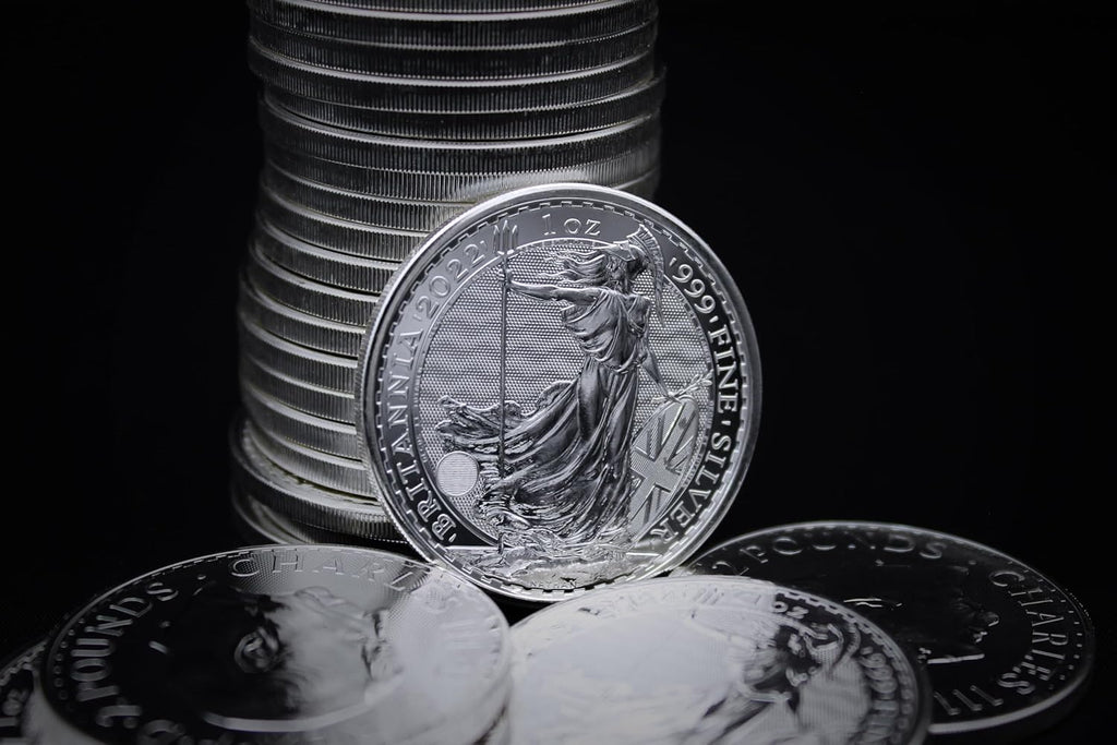 1997 - Present (Random Year) Lot of (5) 1 oz Silver Britannia Coins Brilliant Uncirculated with a Certificate of Authenticity £2 GBP Seller BU