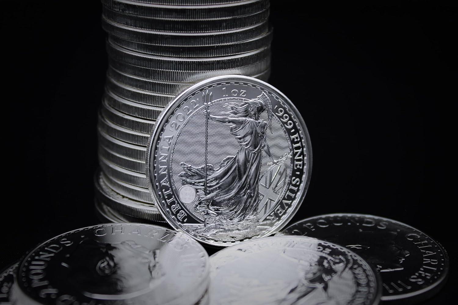 1997 - Present (Random Year) Lot of (5) 1 oz Silver Britannia Coins Brilliant Uncirculated with a Certificate of Authenticity £2 GBP Seller BU