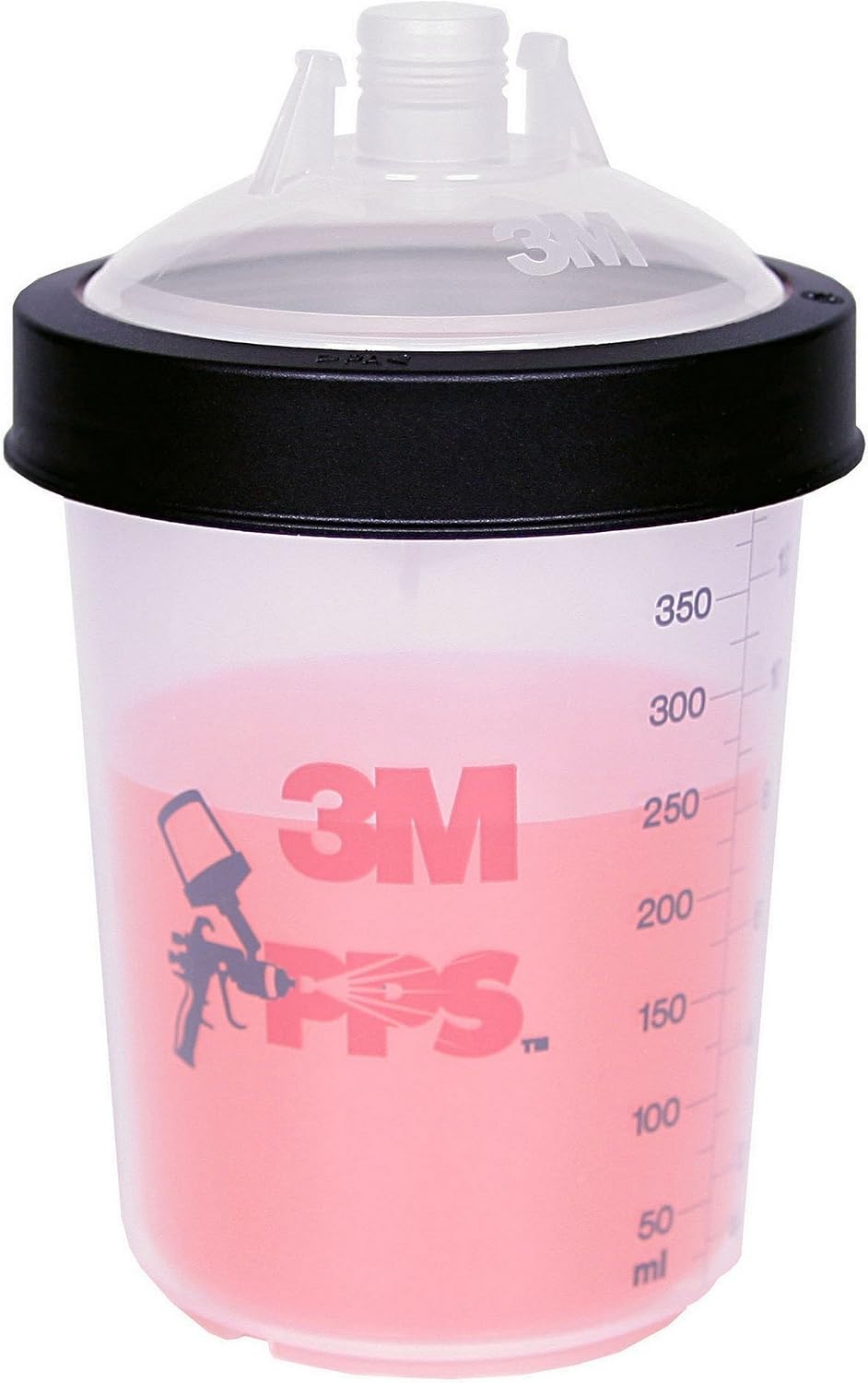 3M PPS (Original Series) Paint Spray Gun Cup Lids and Liners Kit, 16312, Midi, 13.5 oz, 125-micron Filter, Use w/ Paint Gun for Cars, Furniture, Home, 50 Disposable Lids and Liners, 20 Sealing Plugs