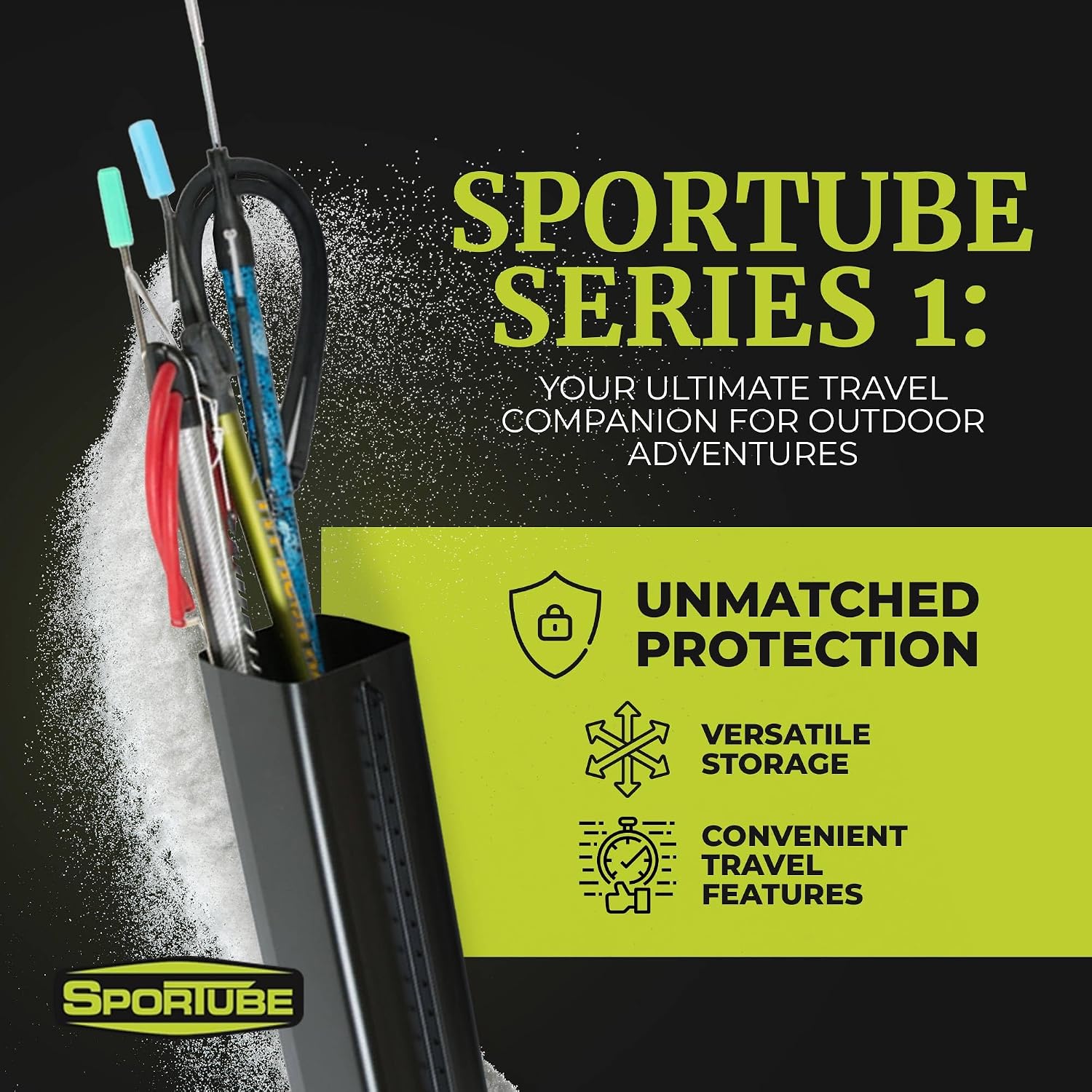 Sportube Series 1 Ski Case – Protective Travel Case for One Pair of Alpine Skis and Gear or Two Pairs of Nordic Skis and Gear
