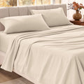 Bare Home Organic Cotton Flannel Sheet Set - Split King Size - 100% Cotton - Double Brushed for Extra Softness & Comfort - Warm, Cozy, and Durable - Breathable - Bed Sheets (Split King, Sand)