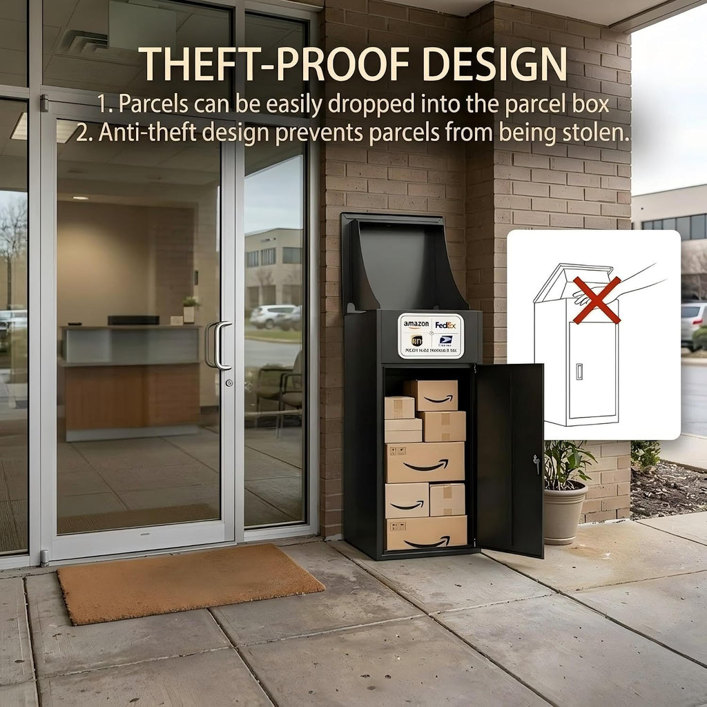 Package Delivery Boxes for Outside Anti-Theft and Waterproof 36.4'H Large Parcel Drop Box Outdoor for Yard Garden Patio Home Porch Curbside