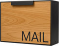 Movo Home Wall Mount Mailbox, Modern Wood Mailbox for House Allen
