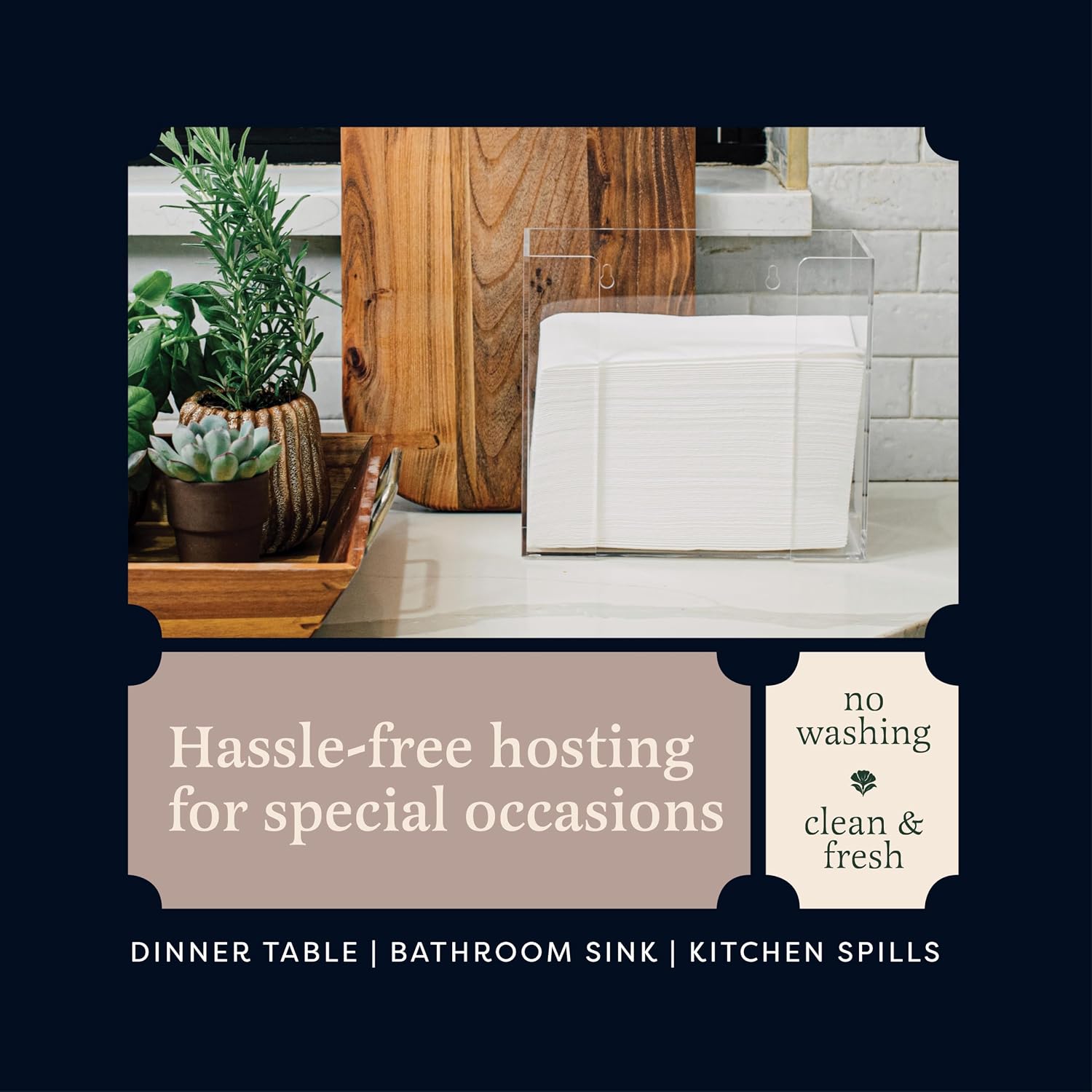 Linen-Feel European-White Paper Napkins - Decortive Cloth-Like Disposable Dinner Napkins - Soft And Absorbent. For Kitchen, Party, Wedding, Bathroom Or Any Occasion. (Pack of 1000)