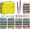 DICEKOO Acrylic Paint Markers 360 Colors, Brush Tip Markers No Bleed with Automatic Ink Control, 30% More Ink, Water-Based Coloring Markers for, Paper, Rocks, Wood, Canvas, Egg, DIY Crafts