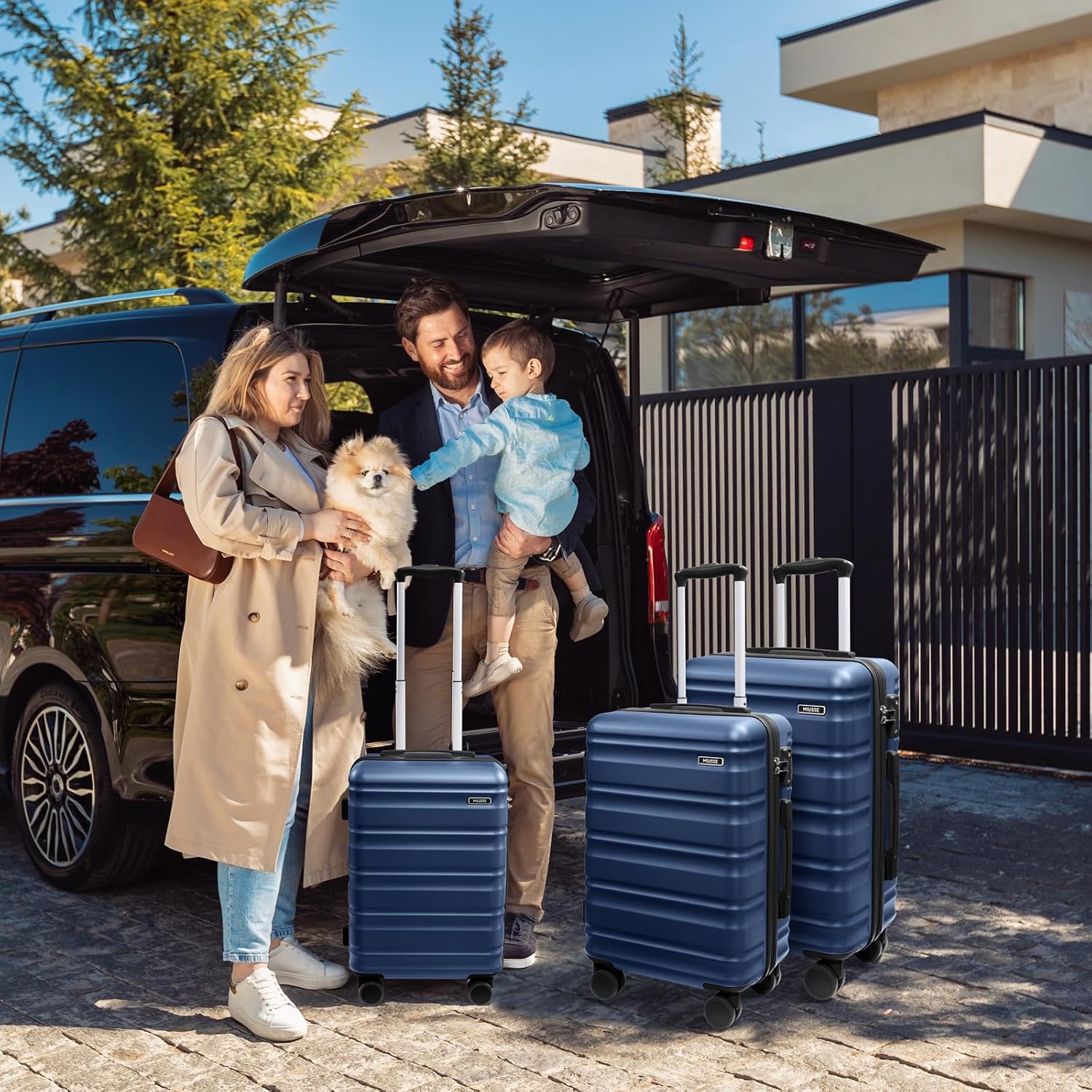 7 Piece Luggage Sets with Premium YKK Zipper, 20/24/28in PC Hardside Suitcase With Spinner Wheels, Luggage Airline Approved, Durable Suitcase Sets with TSA Locks for Travel