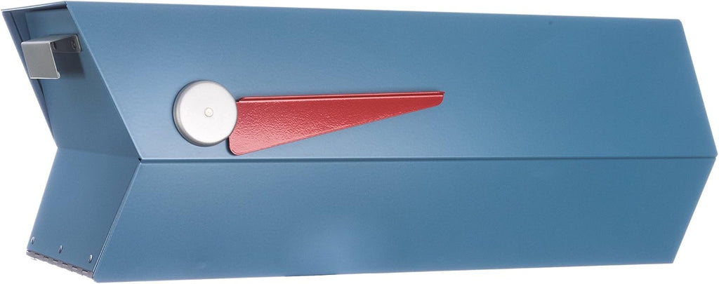 modbox USA Mid-Century Modern Curbside Mailbox | Solid Color (Satin Blue)
