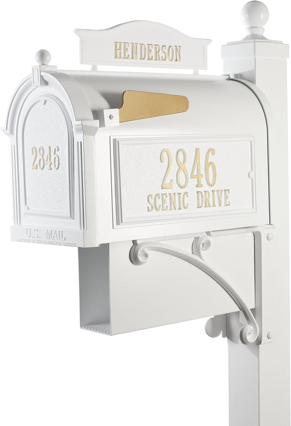 Whitehall™ Personalized Whitehall THE Ultimate Mailbox & Post Package (4 Colors Available)