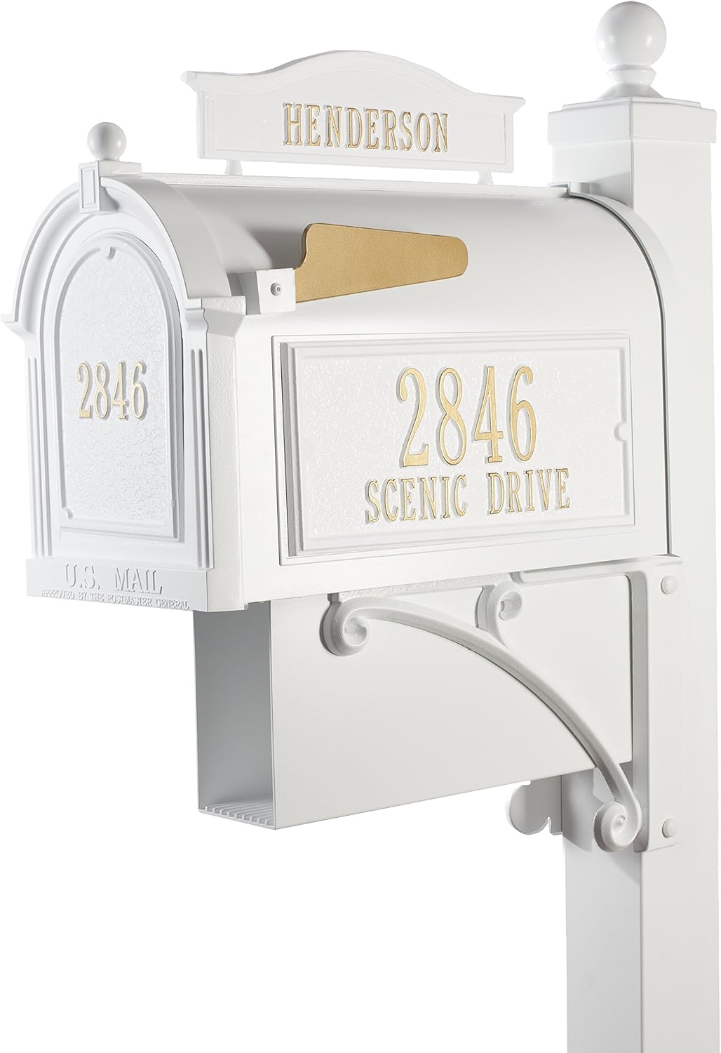 Whitehall™ Personalized Whitehall THE Ultimate Mailbox & Post Package (4 Colors Available)