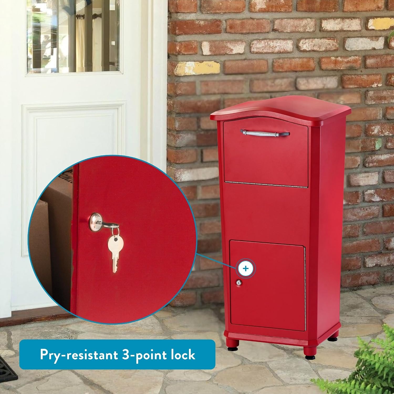 Architectural Mailboxes 6900R Elephantrunk Parcel Drop Box, Red