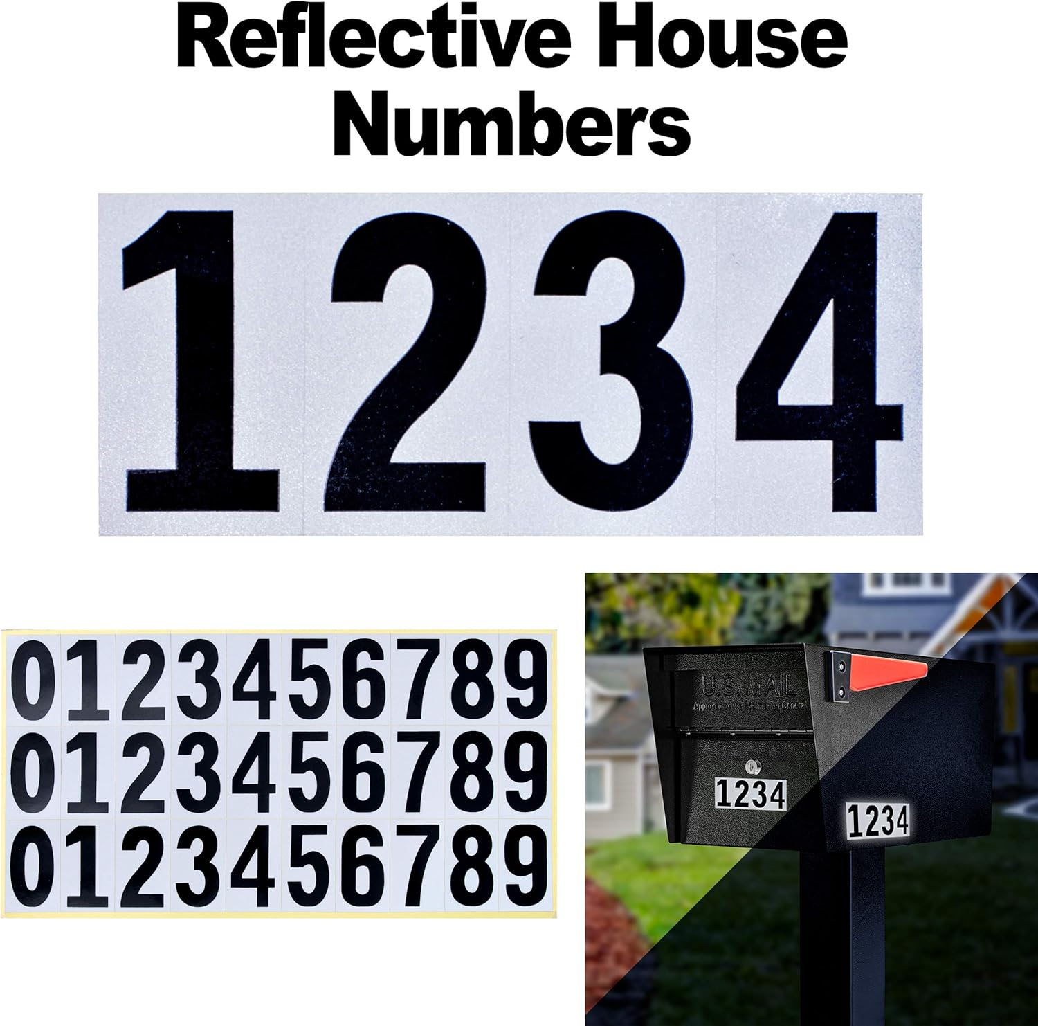 Mail Boss 7500 Mail Manager Pro Curbside Security, Black Locking Mailbox with House Numbers, Mounting Plate and Pull Out Mail Tray