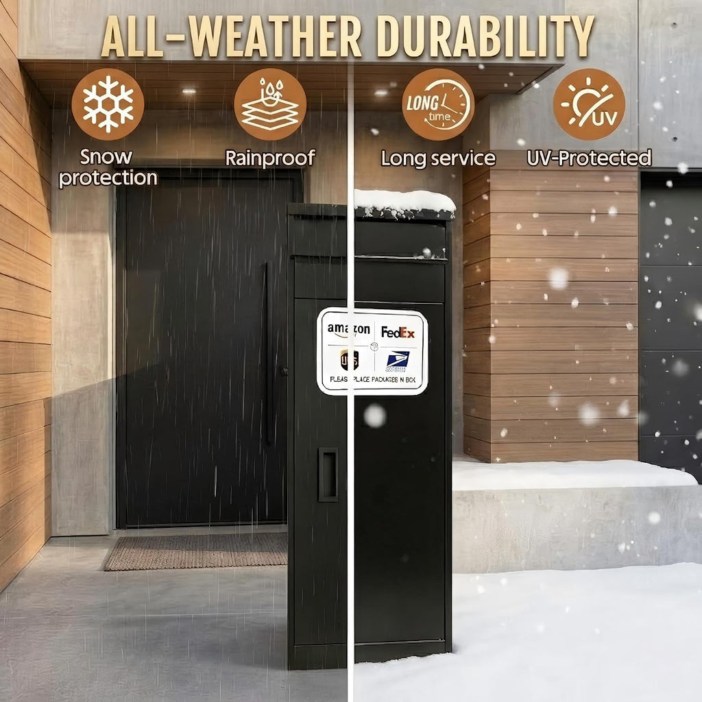 Package Delivery Boxes for Outside Anti-Theft and Waterproof 36.4'H Large Parcel Drop Box Outdoor for Yard Garden Patio Home Porch Curbside