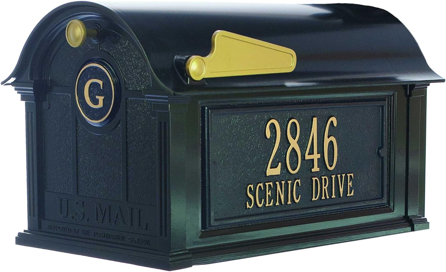 Whitehall™ Personalized Whitehall Balmoral Mailbox with Door & Side Address Plaques Personalized Mailbox (3 Colors Available)