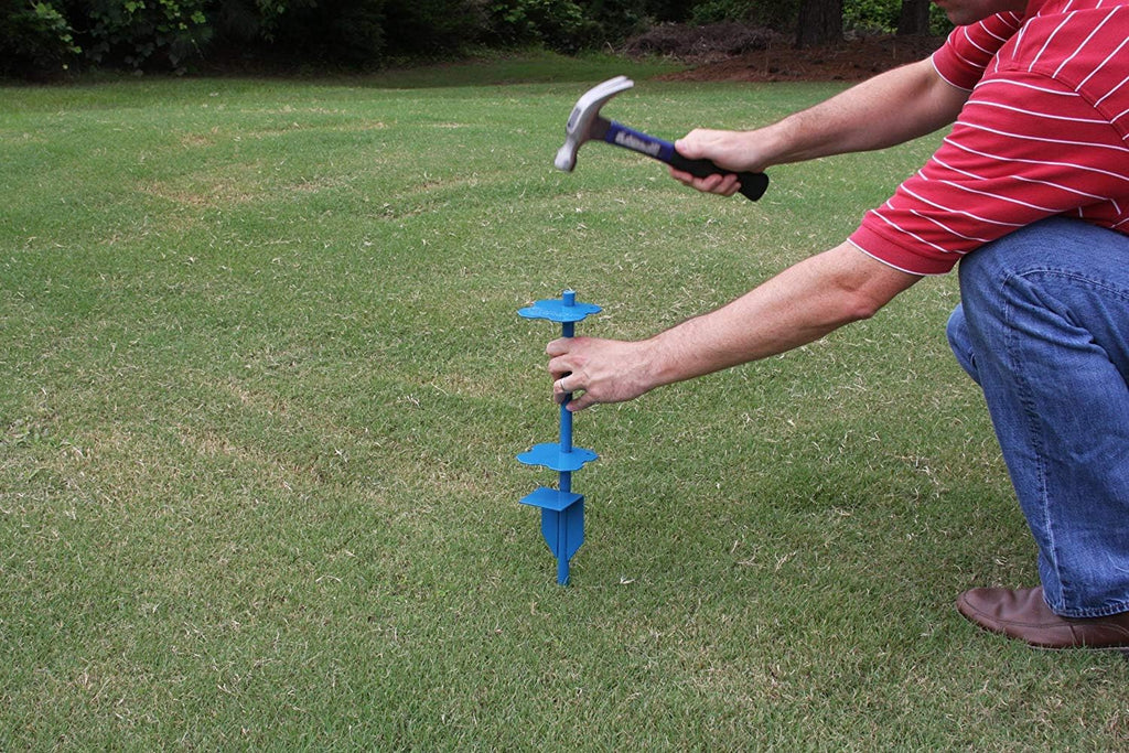 4Ever Products 6 Pack - Power Stake for Easy Installation of Real Estate Posts, Mailboxes, and Yard Signs. 27' Stake Drives Into The Ground with Only a Hammer (6)