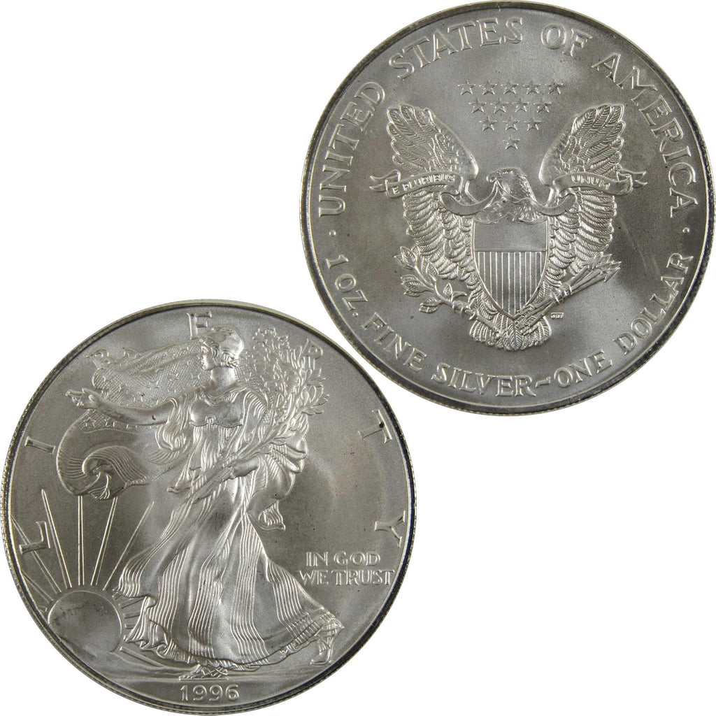 1996 American Silver Eagle Uncirculated Bullion $1 Coin
