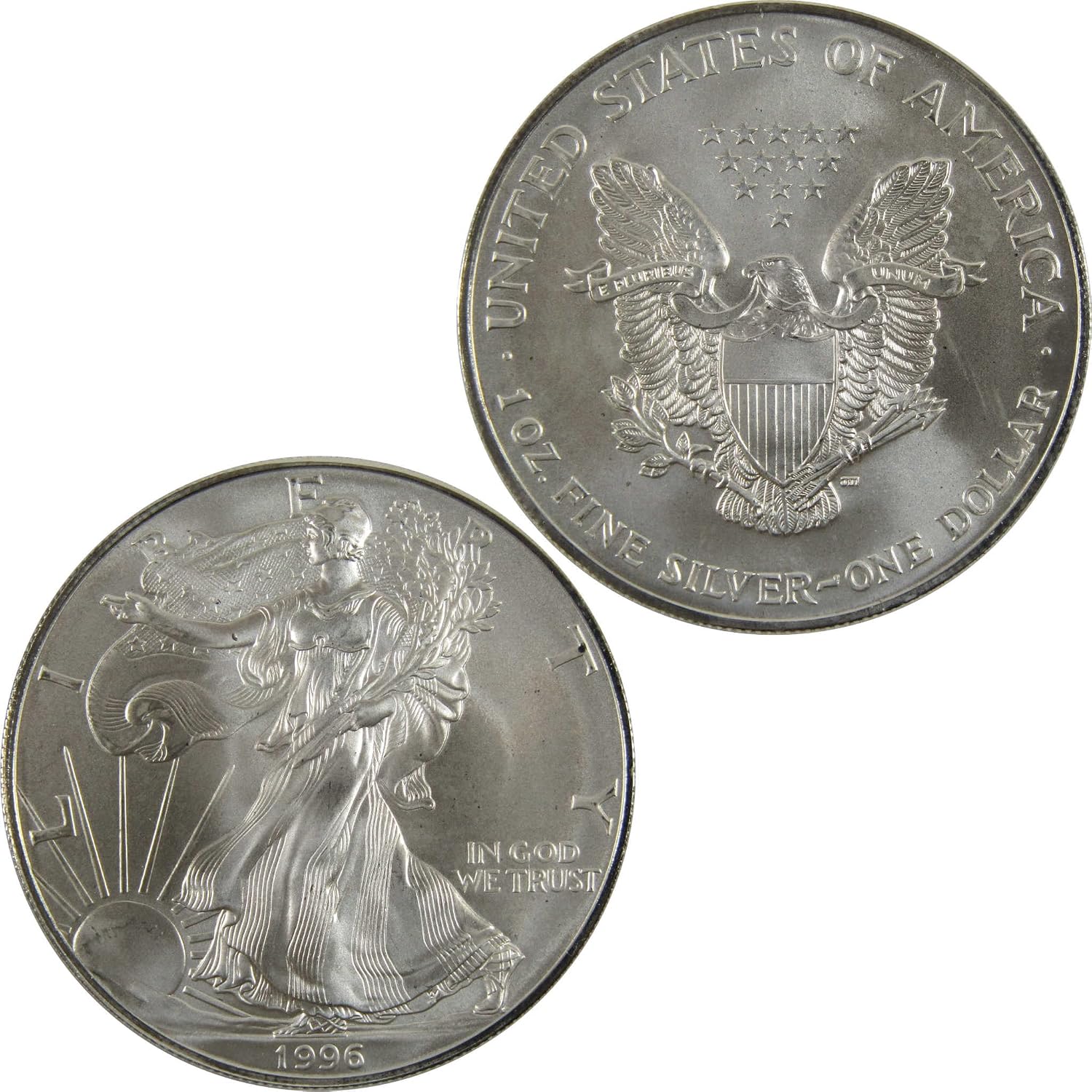 1996 American Silver Eagle Uncirculated Bullion $1 Coin