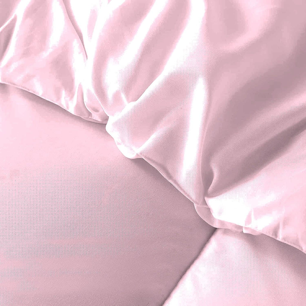 5 PC Straight Line Pattern Comforter Set Premium Super Soft 600 GSM All Season | 1000 Thread Count | 100% Egyptian Cotton ( Full/Queen Size, Light Pink Color)