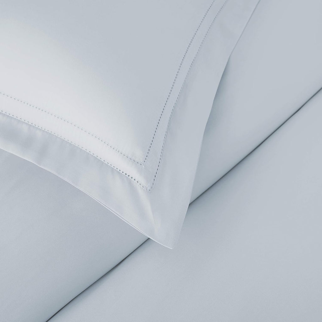 Pure Parima Yalda Duvet Cover Set – 100% Certified Egyptian Cotton, Double-Hem Stitch, Queen, ICY Blue