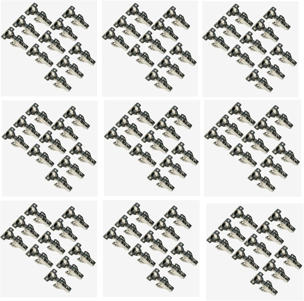 100 Pieces Full Overlay Cup Hinge Soft Close Face Frame Cabinet Hinge Clip on Soft-Close Cabinet Hinge Kitchen Cabinet Door Hinge Bisagra de gabinete (100 Piece)
