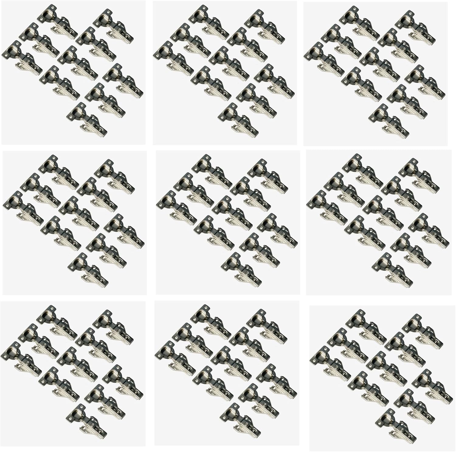 100 Pieces Full Overlay Cup Hinge Soft Close Face Frame Cabinet Hinge Clip on Soft-Close Cabinet Hinge Kitchen Cabinet Door Hinge Bisagra de gabinete (100 Piece)