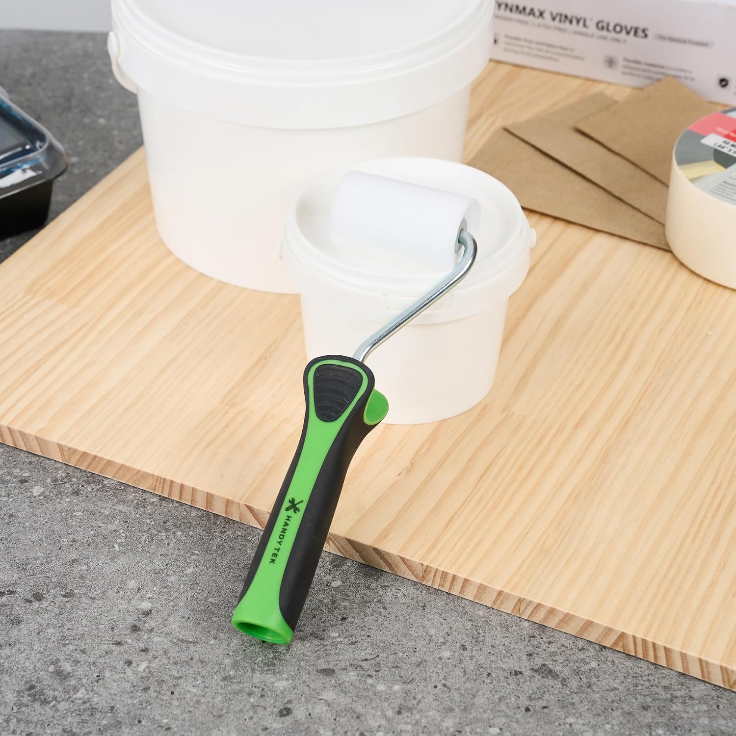 Restaurantware Paint Roller Frame 2 Inch 24 Mini Roller Frame Soft Grip Angled Handle Threaded for Extension Poles Coating Supplies for House Paintings, Walls, Ceilings, Floors, and Decks