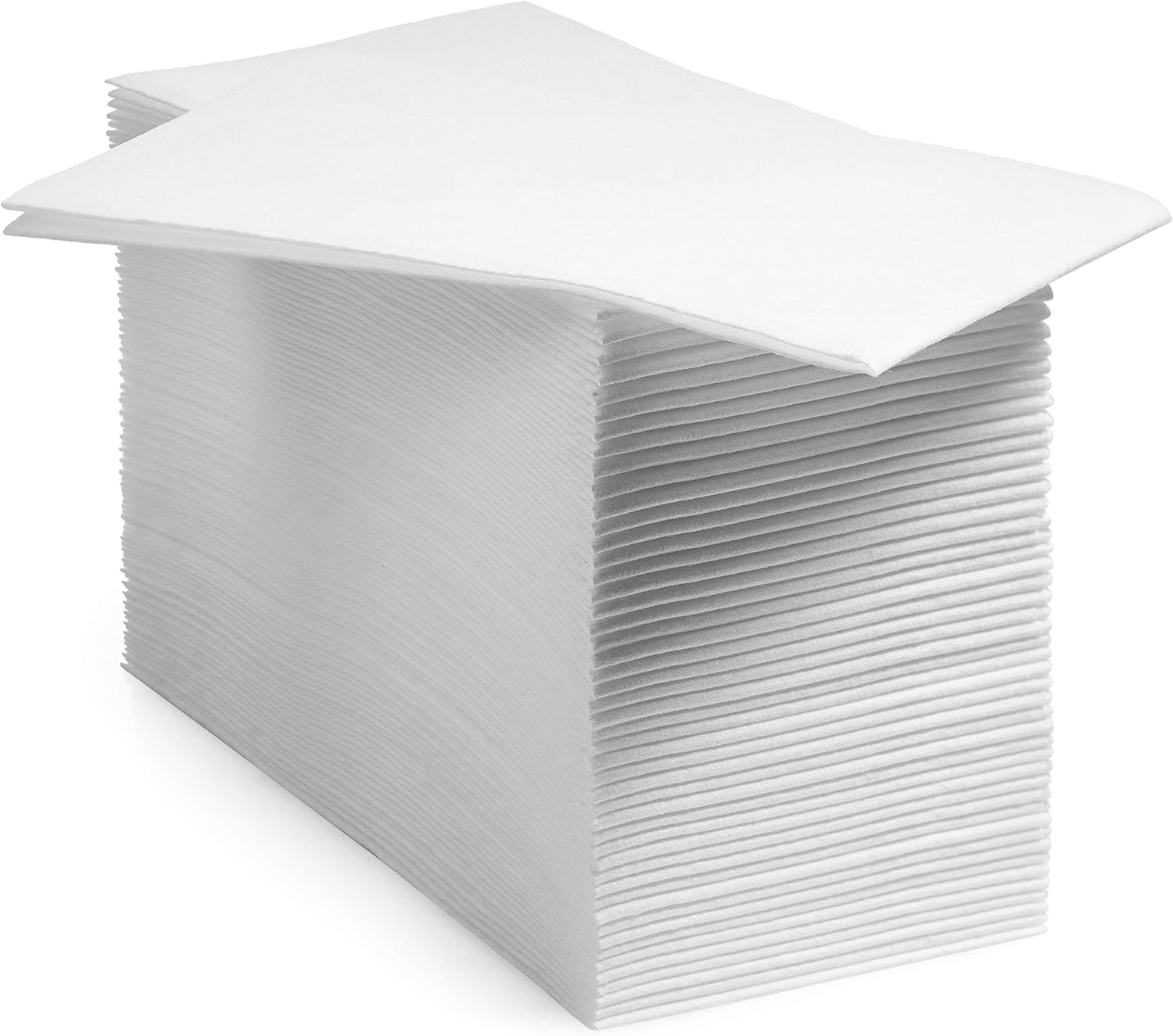 2000-Pack BloominGoods Disposable Bathroom Napkins | Linen-Feel Guest Towels | Cloth-Like Hand Tissue Paper, White, 12' x 17'
