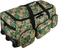 120L 3 Wheel Tactical Rolling Duffle Bag, Heavy Duty Military Deployment Luggage, 900D Waterproof Duffel for Camping Travel Outdoor Sports