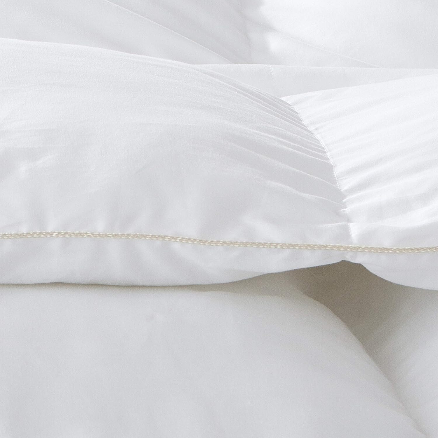 Luxurious Full/Queen Size Siberian Goose Down Comforter, 1200 Thread Count 100% Egyptian Cotton 750FP, 50oz, 1200TC, White Solid