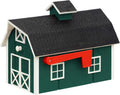 Amish Dutch Barn Painted Wooden Mailbox with Cupola (Forest Green with White Trim)