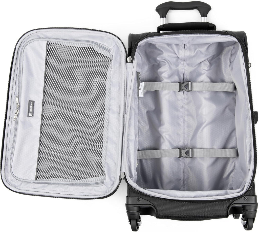 Travelpro Maxlite 5 Softside Expandable Luggage with 4 Spinner Wheels, Lightweight Suitcase, Men and Women, Black, 2-Piece Set (21/29)