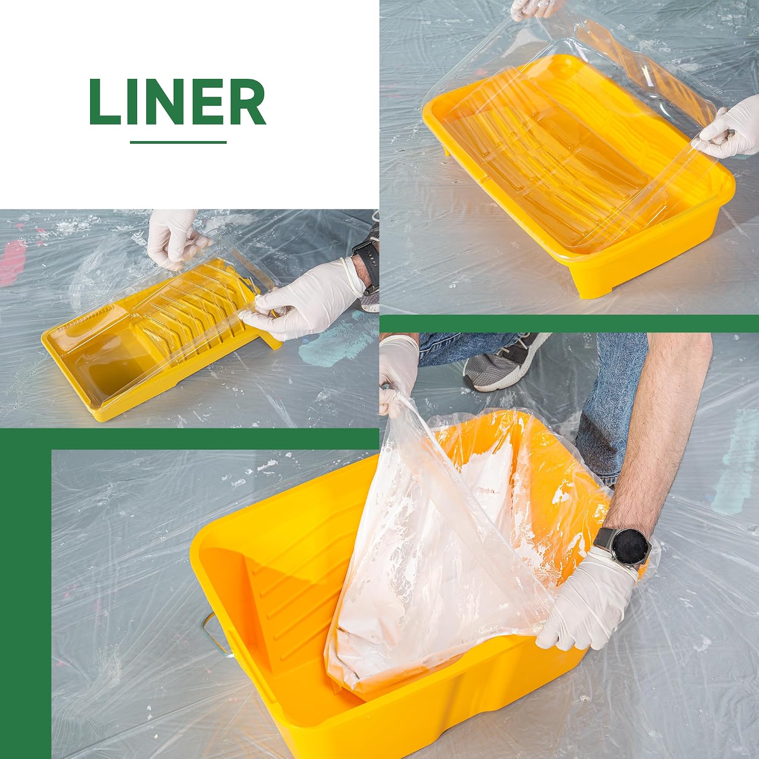 VOOMEY 28PC 18 Inch Paint Roller Kit, Paint Bucket,18' Paint Tray, 4 Inch Foam Paint Roller with 40 Inch Extension Pole,Ideal for Fast Large Area Painting Room and Small Area Detail Painting