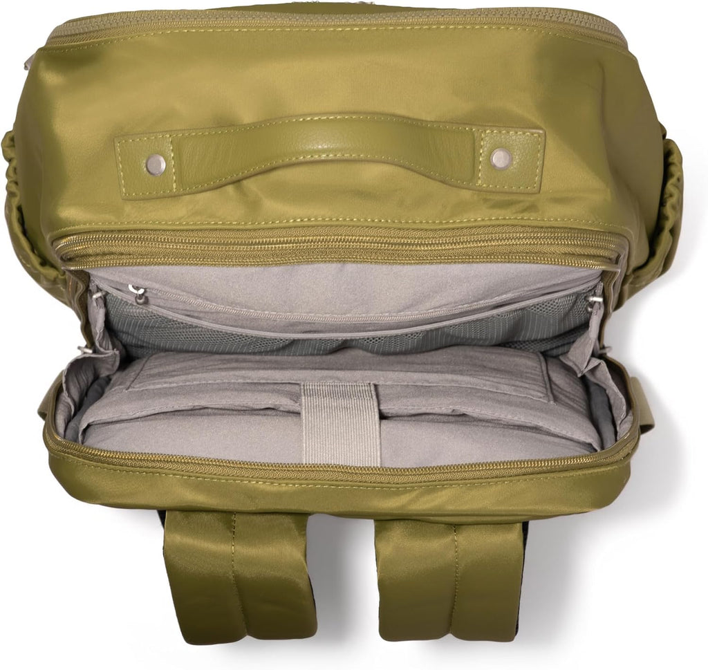 Baggallini Tribeca Expandable Laptop Backpack - 15'x11' Lightweight RFID Computer Bag for Work & Travel with Luggage Sleeve