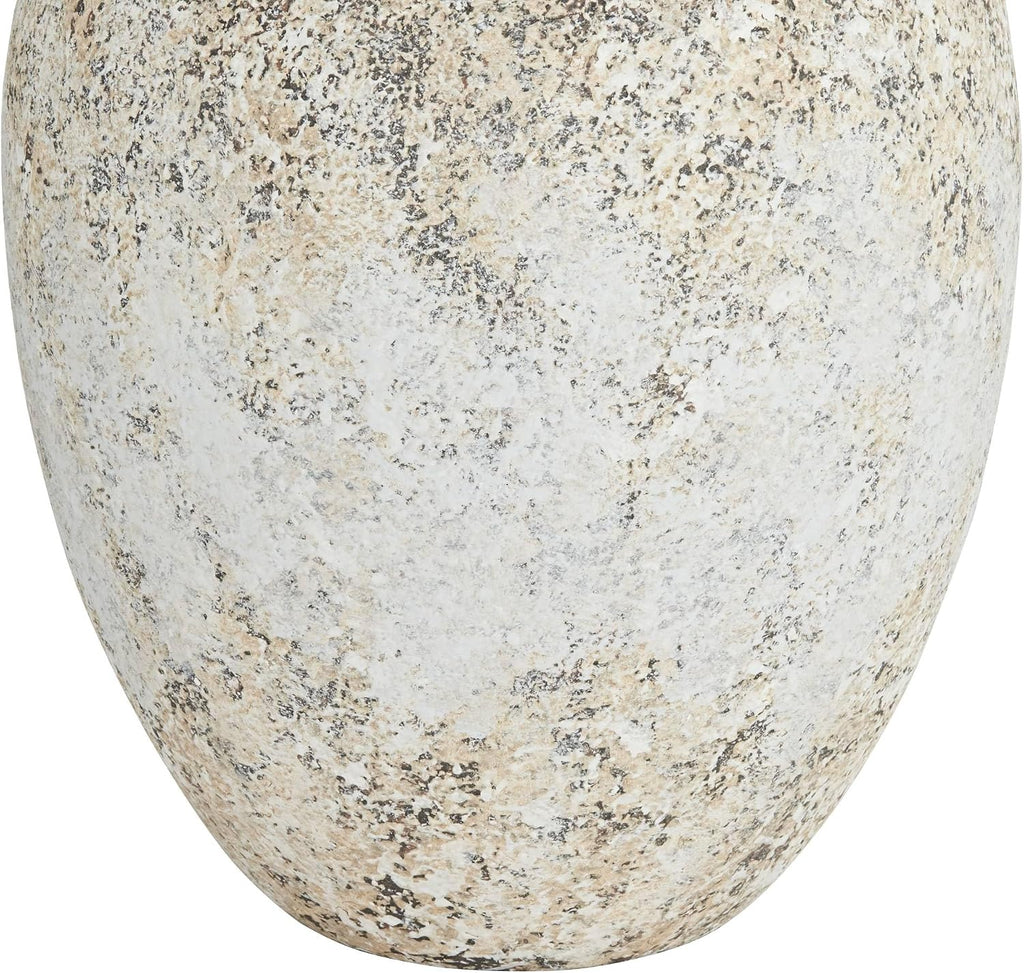 360 Lighting Astaire 27' Tall Urn Jar Farmhouse Rustic Table Lamp Weathered Vintage Finish Single Linen White Shade Living Room Bedroom Bedside Nightstand House Office Home Reading Kitchen