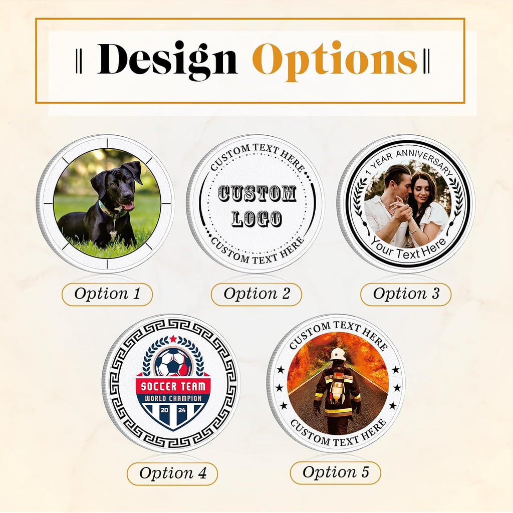 Custom Challenge Coin with Logo Text Photo – Personalized Double-Sided Metal Coin for Men Women (20)