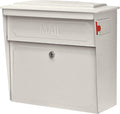 Mail Boss 7173 Townhouse Locking Security Wall Mount Mailbox, Cream White